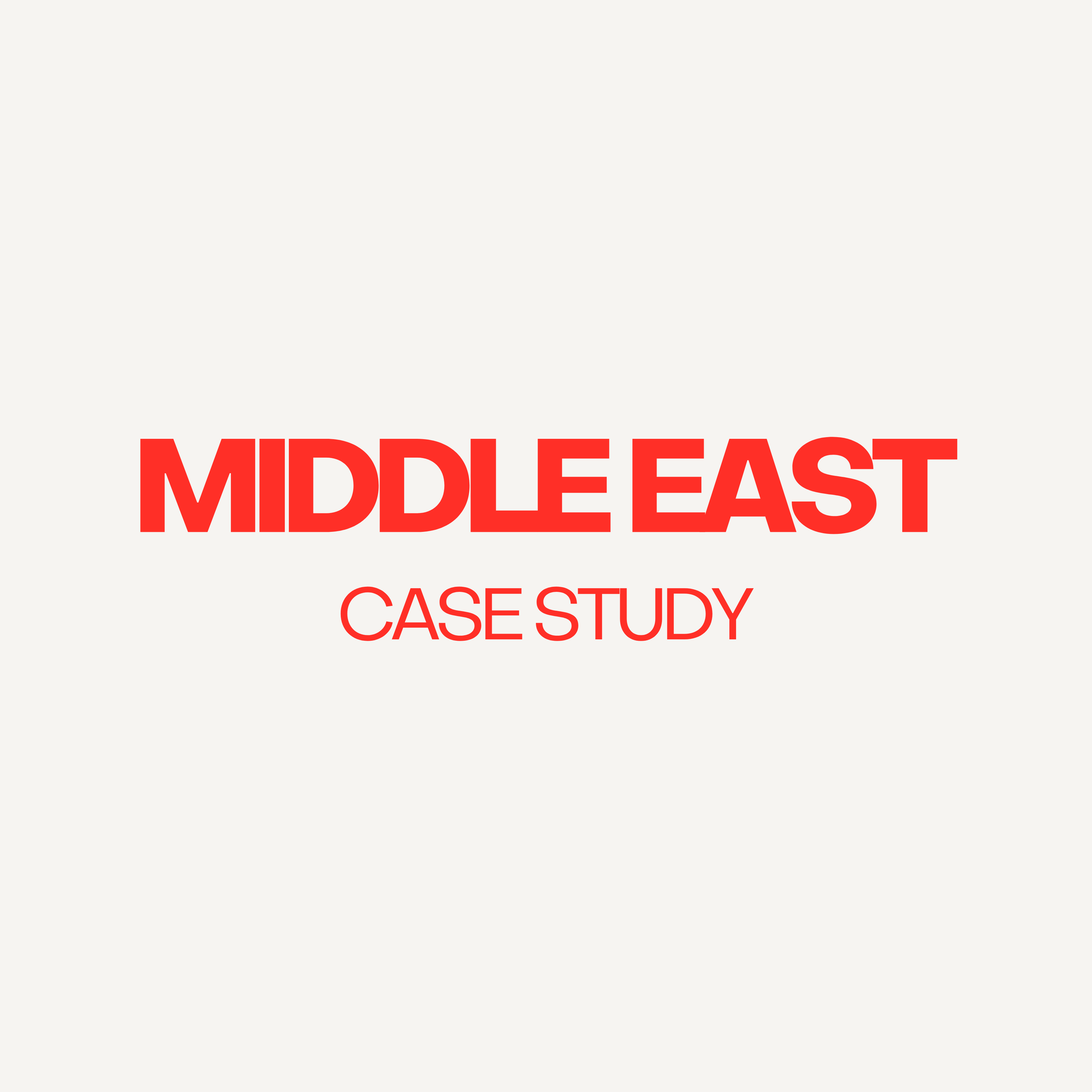Middle East Case study
