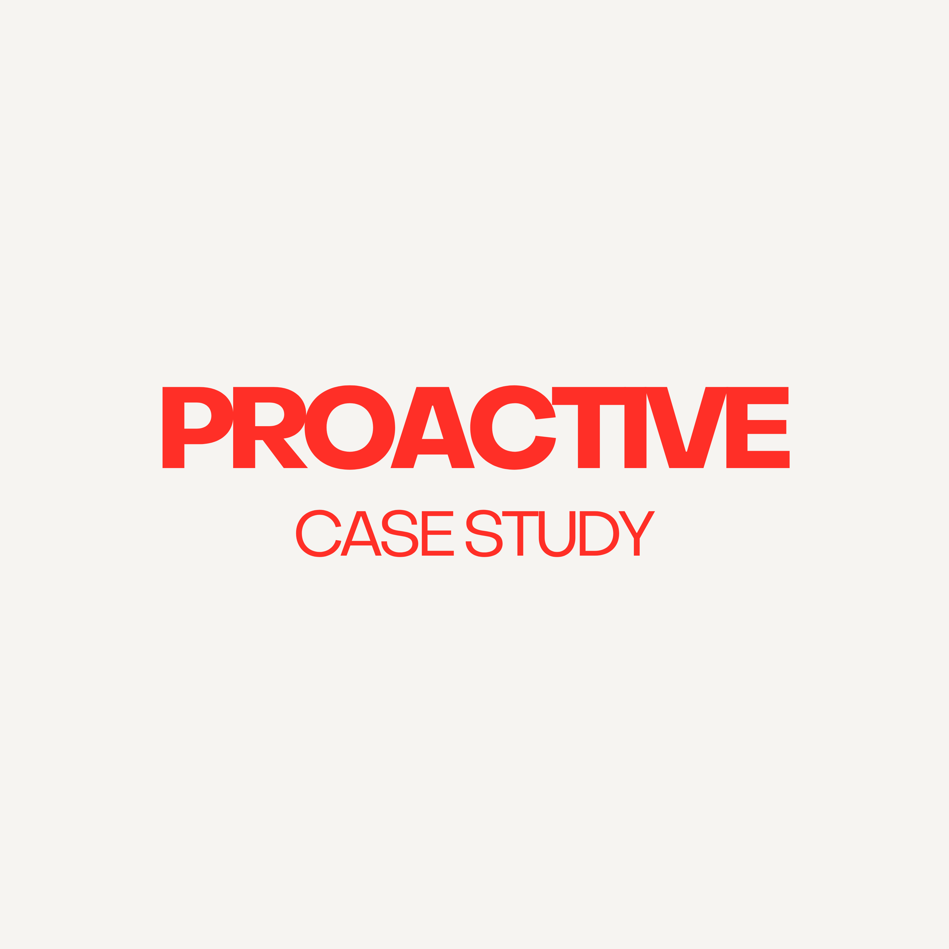 Proactive Case study